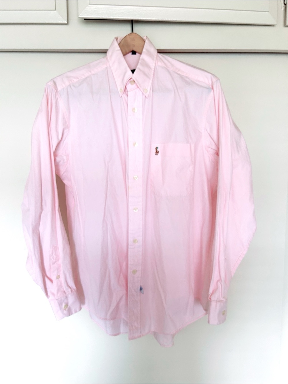 Ralph Lauren Classic Pink Button-Down Dress Shirt - Men